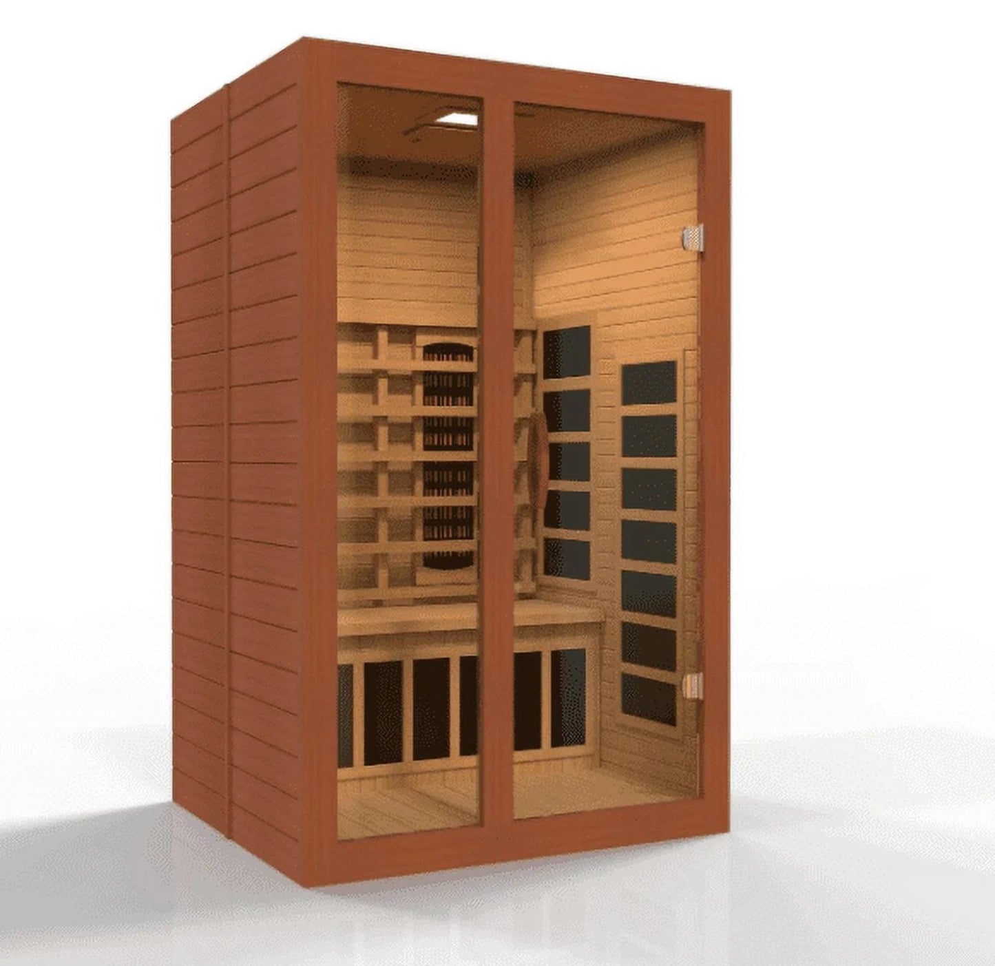 Dynamic Santiago 2-Person Full Spectrum near Zero EMF (Under 2MG) FAR Infrared Sauna (Canadian Hemlock)