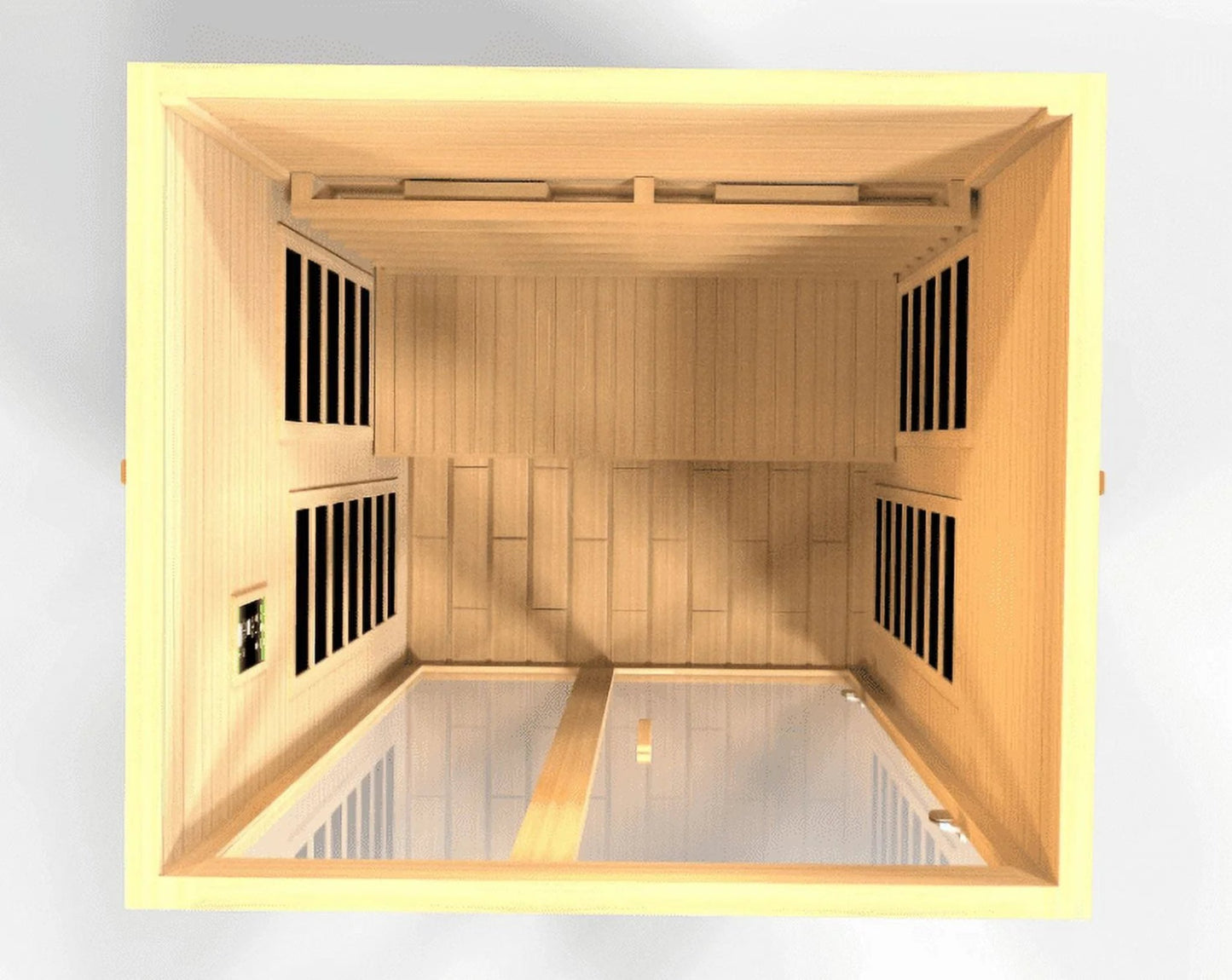 Dynamic Santiago 2-Person Full Spectrum near Zero EMF (Under 2MG) FAR Infrared Sauna (Canadian Hemlock)