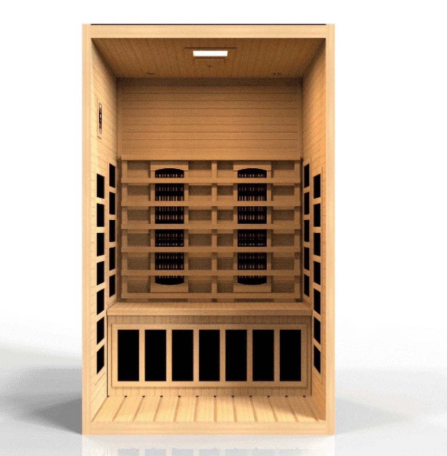 Dynamic Santiago 2-Person Full Spectrum near Zero EMF (Under 2MG) FAR Infrared Sauna (Canadian Hemlock)