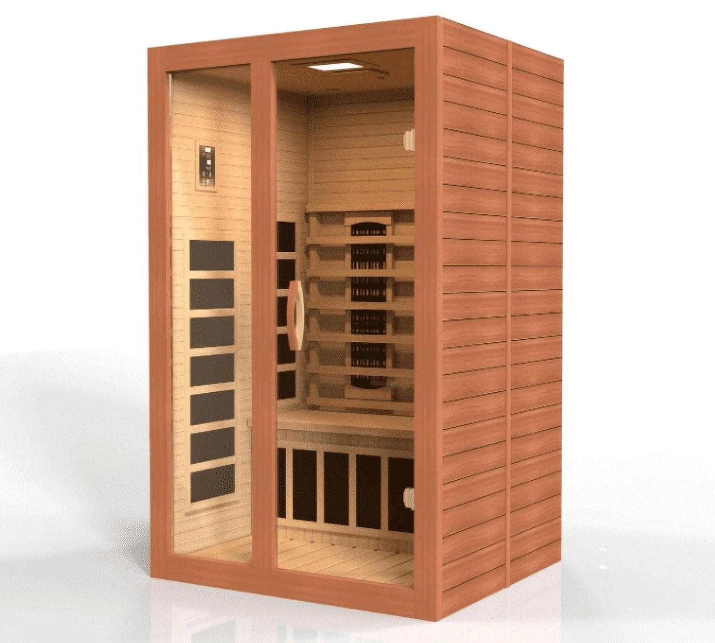 Dynamic Santiago 2-Person Full Spectrum near Zero EMF (Under 2MG) FAR Infrared Sauna (Canadian Hemlock)